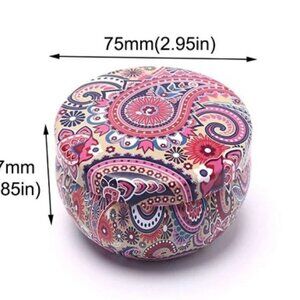 1pc.  Vintage Drum-Shaped Tin Canaster